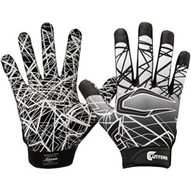 Cutters Game Day No Slip Football Gloves, Youth and Adult Sizes, Receiver Glove with High Tack Silicone Grip, Superior Support and Protection for All Ages, Guantes de Football, 1 Pair, Medium