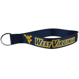 Siskiyou NCAA West Virginia Mountaineers Lanyard Key Chain, Wristlet, Blue