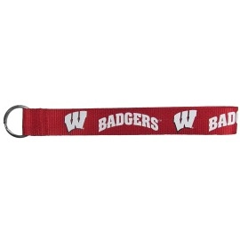 Siskiyou Sports Unisex NCAA Wisconsin Badgers Lanyard Key Chain, Wristlet, Red