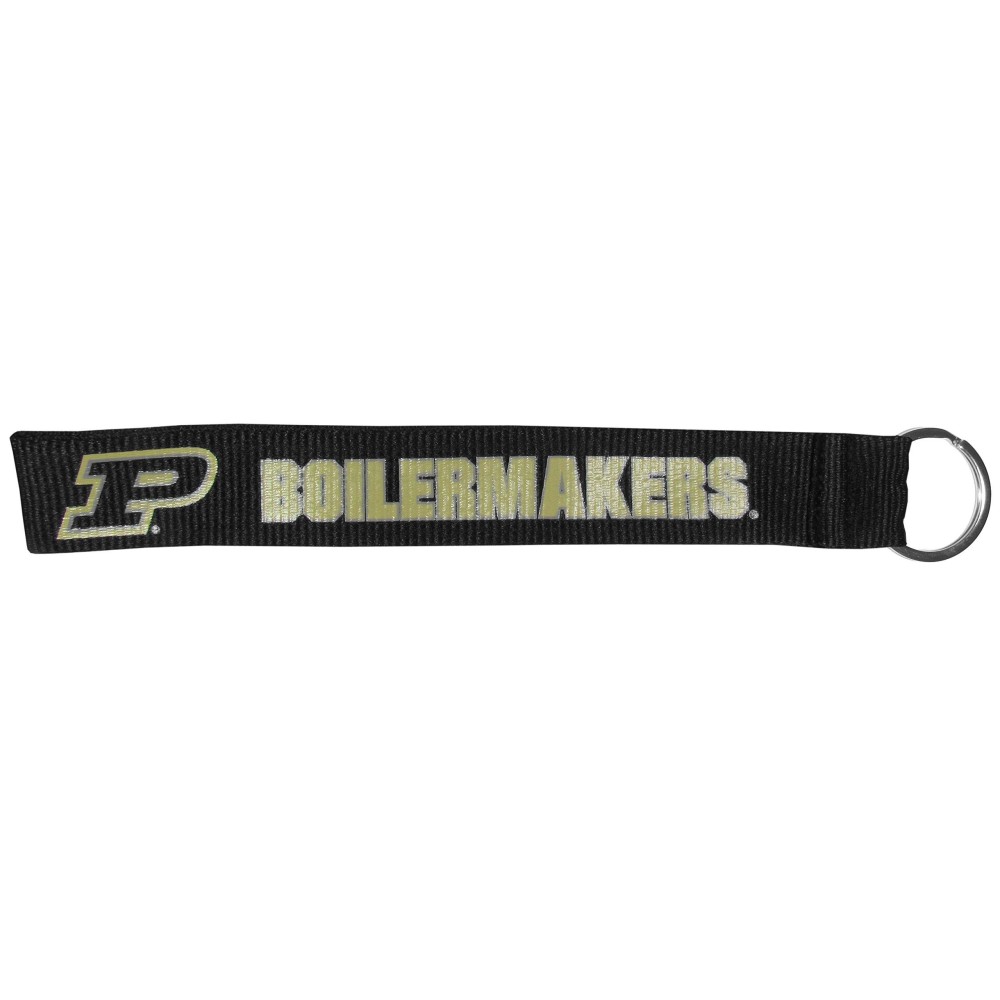 Siskiyou NCAA Purdue Boilermakers Lanyard Key Chain, Wristlet Black