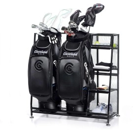 Milliard Golf Organizer - Extra Large Size - Fit 2 Golf Bags And Other Golfing Equipment And Accessories In This Handy Storage Rack - Great Gift Item