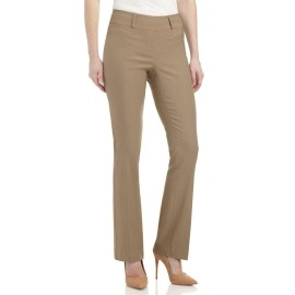 Rekucci Womens Ease In To Comfort Fit Barely Bootcut Stretch Pants (16 Short, Oatmeal)