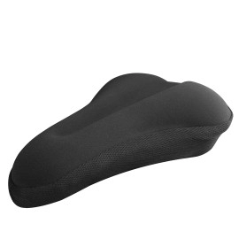 BV Bike Seat Cover - Extra Soft Memory Foam Bicycle Saddle Cushion for Stationary Bikes, Indoor Cycling, Spinning Class (Black-Standard),Peloton Bike Seat Cushion