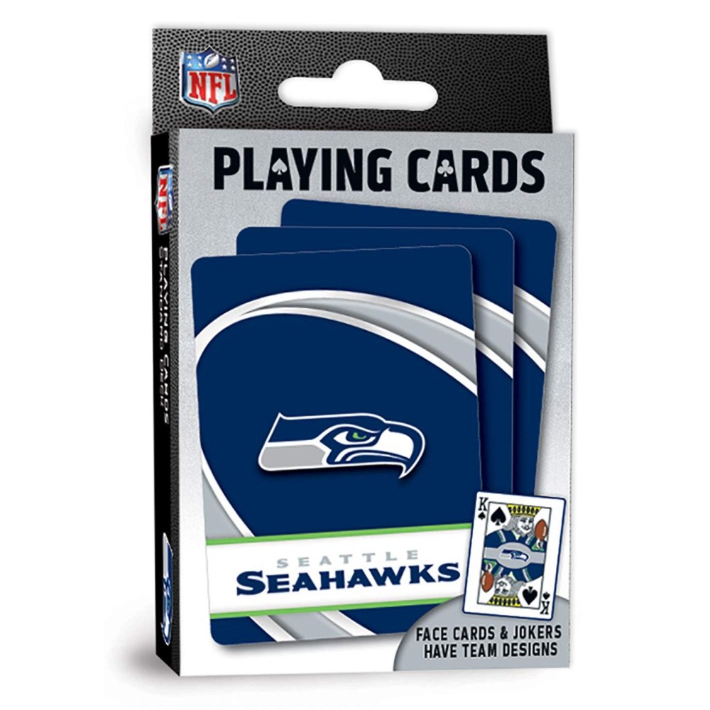 MasterPieces Family Games - NFL Seattle Seahawks Playing Cards - Officially Licensed Playing Card Deck for Adults, Kids, and Family