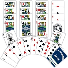 MasterPieces Family Games - NFL Seattle Seahawks Playing Cards - Officially Licensed Playing Card Deck for Adults, Kids, and Family