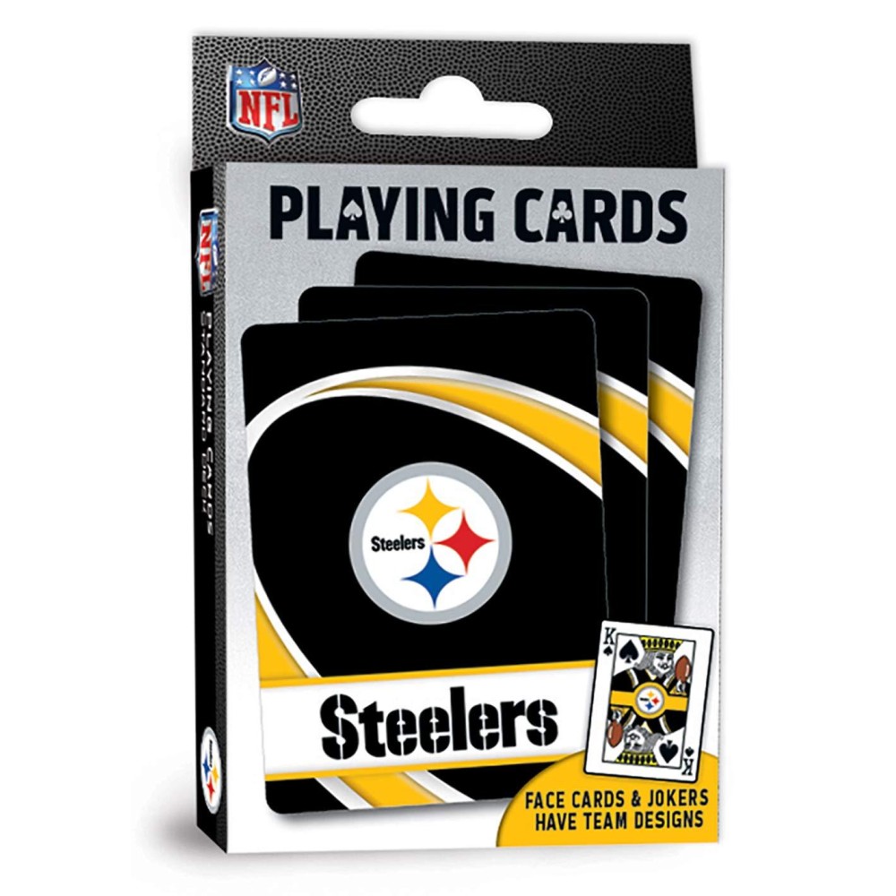 MasterPieces Family Games - NFL Pittsburgh Steelers Playing Cards - Officially Licensed Playing Card Deck for Adults, Kids, and Family