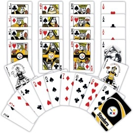 MasterPieces Family Games - NFL Pittsburgh Steelers Playing Cards - Officially Licensed Playing Card Deck for Adults, Kids, and Family