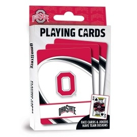 MasterPieces Family Games - NCAA Ohio State Buckeyes Playing Cards - Officially Licensed Playing Card Deck for Adults, Kids, And Family