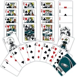 MasterPieces Family Games - NFL Philadelphia Eagles Playing Cards - Officially Licensed Playing Card Deck for Adults, Kids, and Family