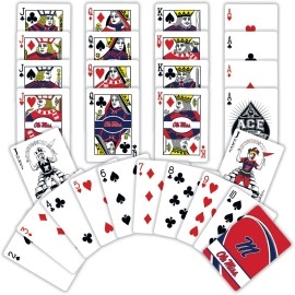 MasterPieces Family Games - NCAA Ole Miss Rebels Playing Cards - Officially Licensed Playing Card Deck for Adults, Kids, and Family