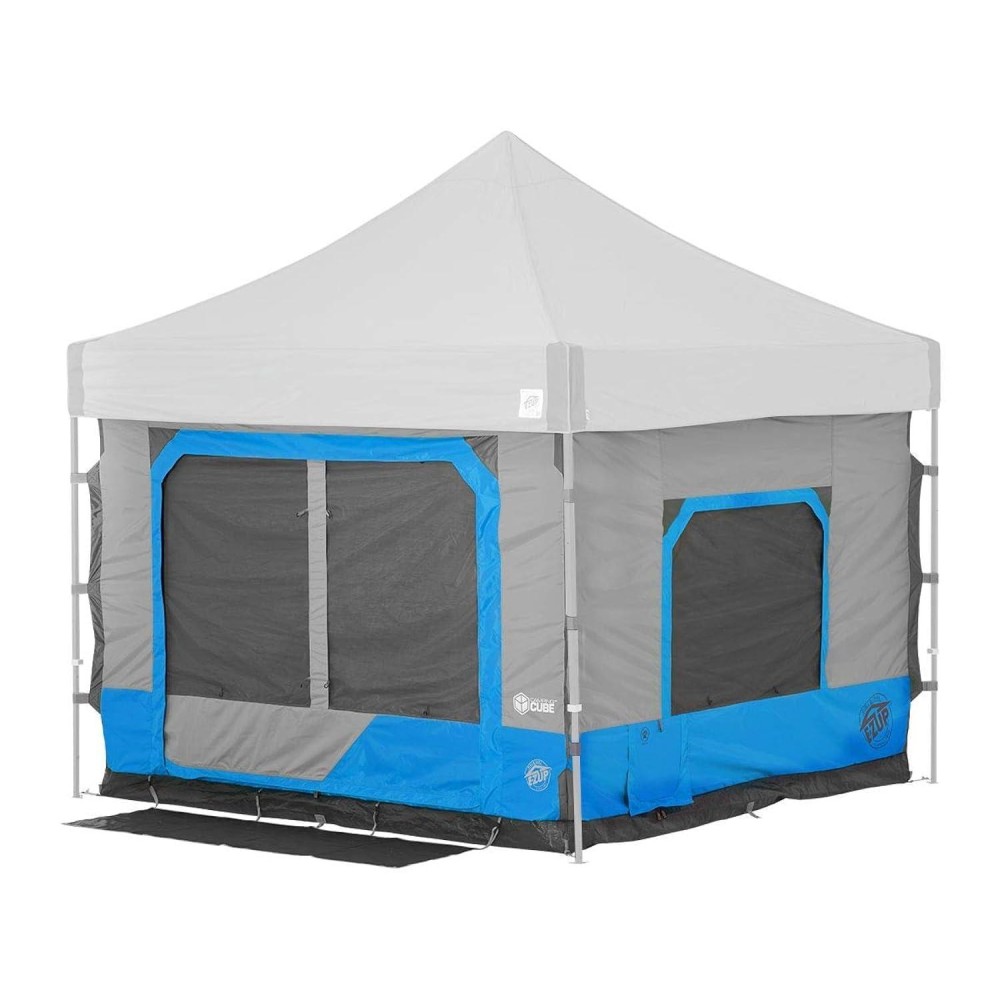 E-Z Up Camping Cube 6.4, Converts 10' Straight Leg Canopy Into Camping Tent (Canopy/Shelter Not Included), Splash