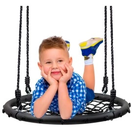 Sorbus Saucer Tree Swing- Kids Outdoor Disc Round Swing - 24