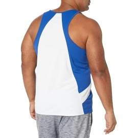 ASICS Men's Team Sweep Singlet, Royal/White, Large