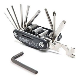 Olyeem Bicycle Tool Kit, Motorcycle Portable 16 In 1 Cycling Multifunctional Repair Tool Set