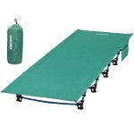 Marchway Ultralight Folding Tent Camping Cot Bed, Portable Compact For Outdoor Travel, Base Camp, Hiking, Mountaineering, Lightweight Backpacking (Green)