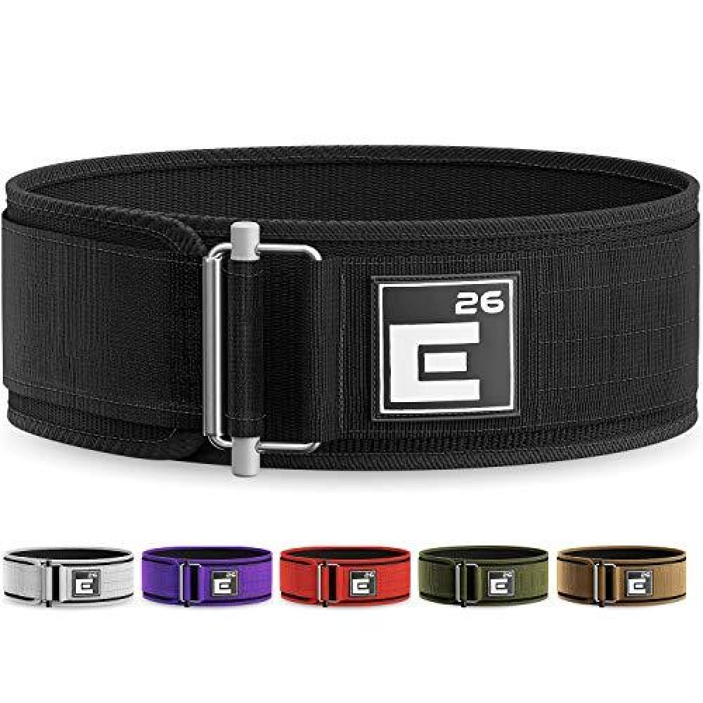Self-Locking Weight Lifting Belt - Premium Weightlifting Belt For Serious Functional Fitness, Power Lifting, And Olympic Lifting Athletes - Training Belts For Men And Women (Medium, Black)
