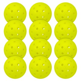 Franklin Sports Outdoor - X-40 Pickleball Balls - Usa (Usapa) Approved - 12 Pack Outside - Optic Yellow - Us Open Ball