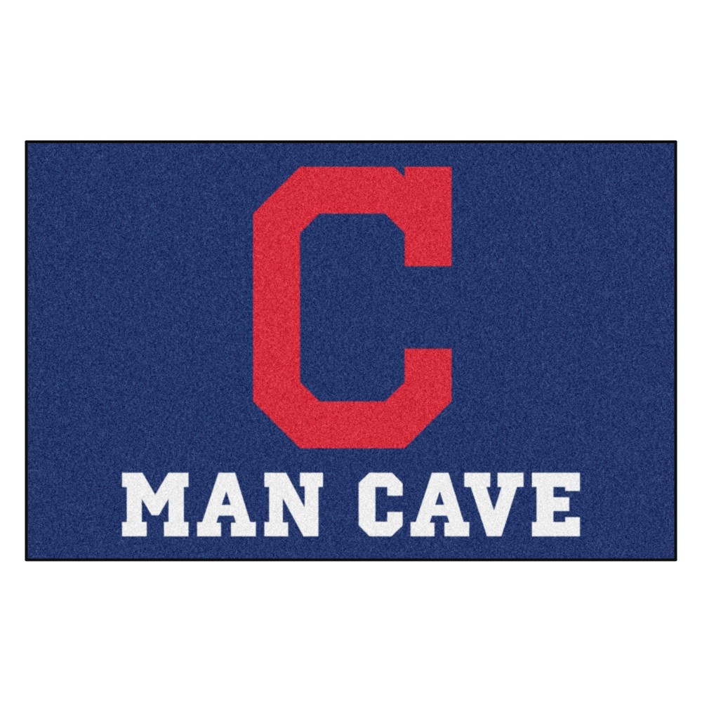 Fanmats Mlb - Cleveland Indians Man Cave Starter Rug 19X30