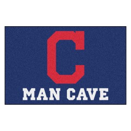 Fanmats Mlb - Cleveland Indians Man Cave Starter Rug 19X30