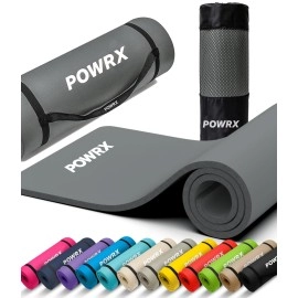 Powrx Yoga Mat Thick Exercise Mat 1/2