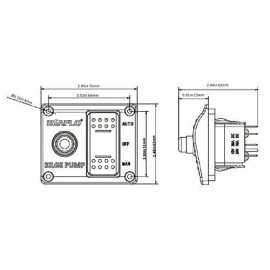 SEAFLO 3-Way Bilge Pump Switch Panel (Automatic-Off-Manual) 12v 24v w/Built-in 15A Circuit Breaker