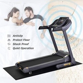 Gymax Pvc Exercise Mat, High Density Folding Floor Protector For Treadmill Equipment (6.5 X 3 X 0.25)