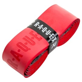 Raquex Replacement Pu Racquet Grip For Tennis, Squash And Badminton, Self-Adhesive Racquet Grip Tape, Available In A Range Of 13 Colours (Red, 1 Grip)