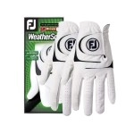 FootJoy Men's WeatherSof 2 Golf Glove White Large, Worn on Left Hand, 2 count (Pack of 1)