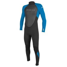 O'Neill Men's Reactor-2 3/2mm Back Zip Full Wetsuit, Black/Ocean, L