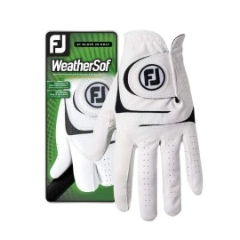 Footjoy Men'S Weathersof Golf Glove White Cadet Large, Worn On Left Hand