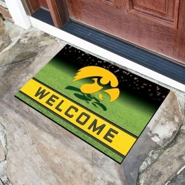 FANMATS 19979 Team Color Crumb Rubber University of Iowa Door Mat, 1 Pack , 18