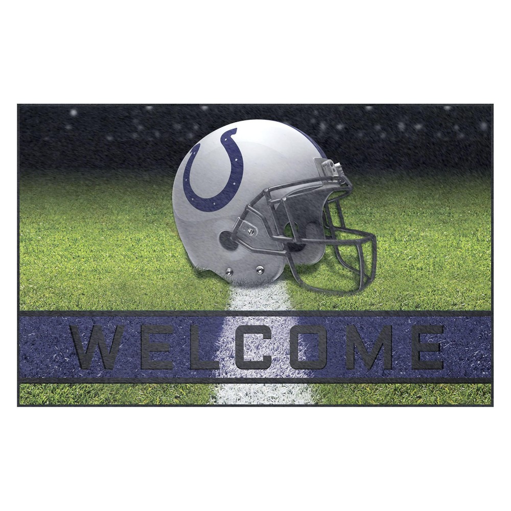 FANMATS 19946 Indianapolis Colts Crumb Rubber Outdoor Door Mat - 18in. x 30in.