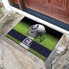 FANMATS 19946 Indianapolis Colts Crumb Rubber Outdoor Door Mat - 18in. x 30in.