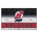 FANMATS 21278 Team Color Crumb Rubber New Jersey Devils Door Mat, 1 Pack , 21 x30