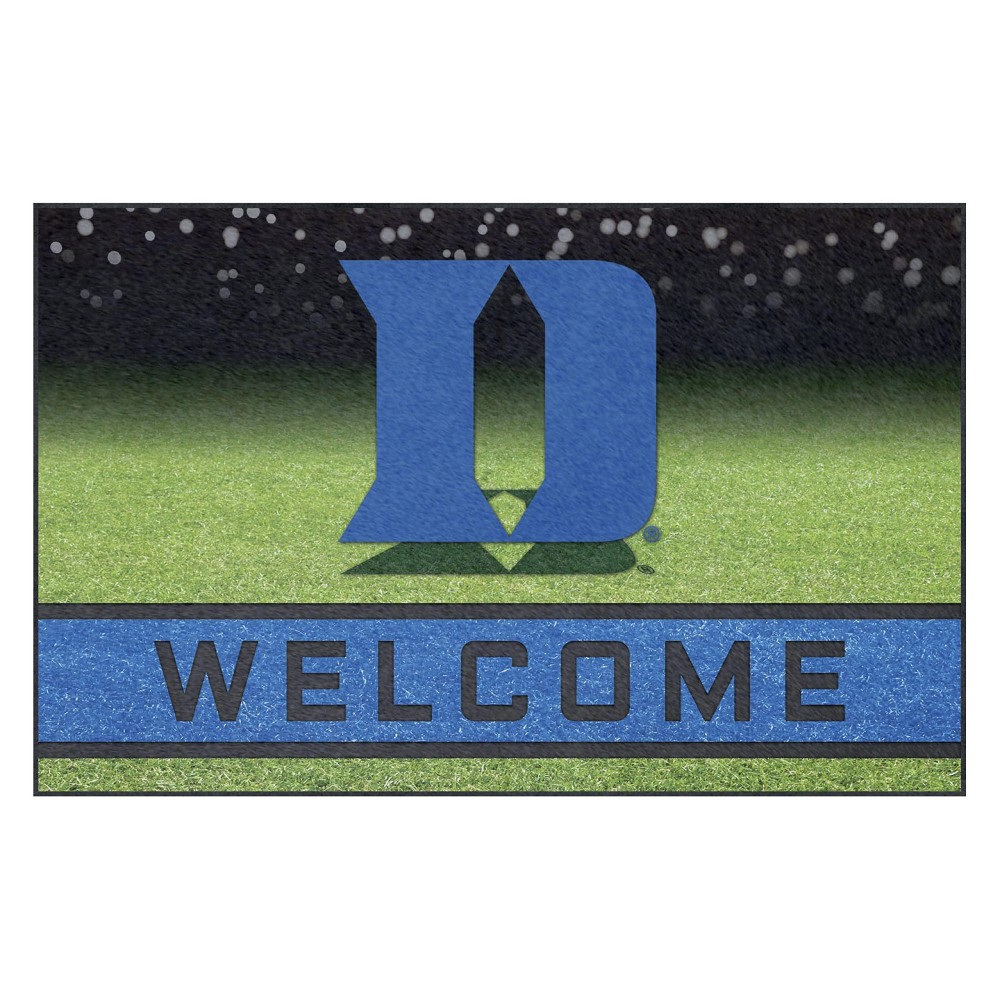 FANMATS 19967 Duke Blue Devils Crumb Rubber Outdoor Door Mat - 18in. x 30in.