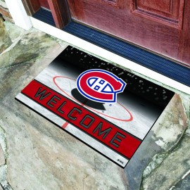 FANMATS 21276 Montreal Canadiens Crumb Rubber Outdoor Door Mat - 18in. x 30in.