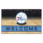 FANMATS 21962 Philadelphia 76ers Crumb Rubber Outdoor Door Mat - 18in. x 30in.