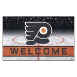 FANMATS 21282 Philadelphia Flyers Crumb Rubber Outdoor Door Mat - 18in. x 30in.