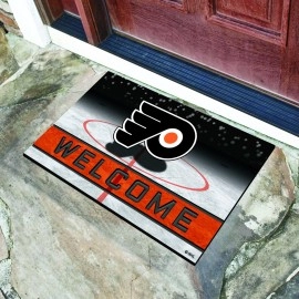 FANMATS 21282 Philadelphia Flyers Crumb Rubber Outdoor Door Mat - 18in. x 30in.