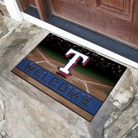 FANMATS 21936 Team Color Crumb Rubber Texas Rangers Door Mat, 1 Pack