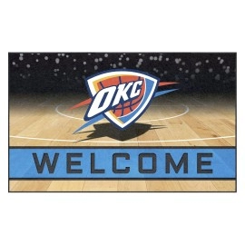 FANMATS 21960 Oklahoma City Thunder Crumb Rubber Outdoor Door Mat - 18in. x 30in.