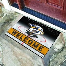 FANMATS 21277 Team Color Crumb Rubber Nashville Predators Door Mat, 1 Pack , 20 x30