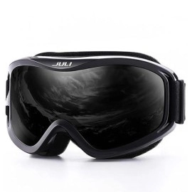 Juli Ski Goggle/Snow Snowboard Goggles For Men, Women & Youth - 100% Uv Protection Anti-Fog Dual Lens(Black Frame+13% Vlt Black Len)