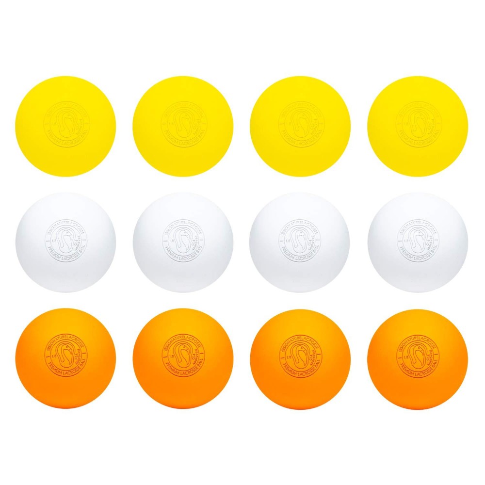 Signature Lacrosse Ball Set - Packs Of 2, 4, 8, 12, And 120 - No Chemical Smell Massage Balls, Myofascial Release Tools, Back Roller, Muscle Knot Remover