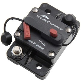 YOUNG MARINE Circuit Breaker Trolling with Manual Reset,Water Proof,12V- 48V DC (Surface Mount-100A)