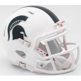 Riddell NCAA Michigan State Spartans Helmet Mini SpeedHelmet Replica Mini Speed Style 2017 Alternate, Team Colors, One Size