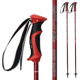 Ski Poles Graphite Carbon Composite - Zipline Lollipop U.S. Ski Team Official Supplier (Cherry Red, 48