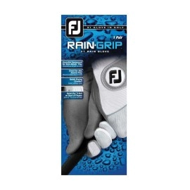 FootJoy Men's RainGrip Pair Golf Glove White Medium, Pair