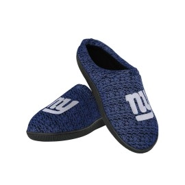 Nfl New York Giants Mens Poly Knit Cup Sole Slipper, Team Color, Large (11-12)