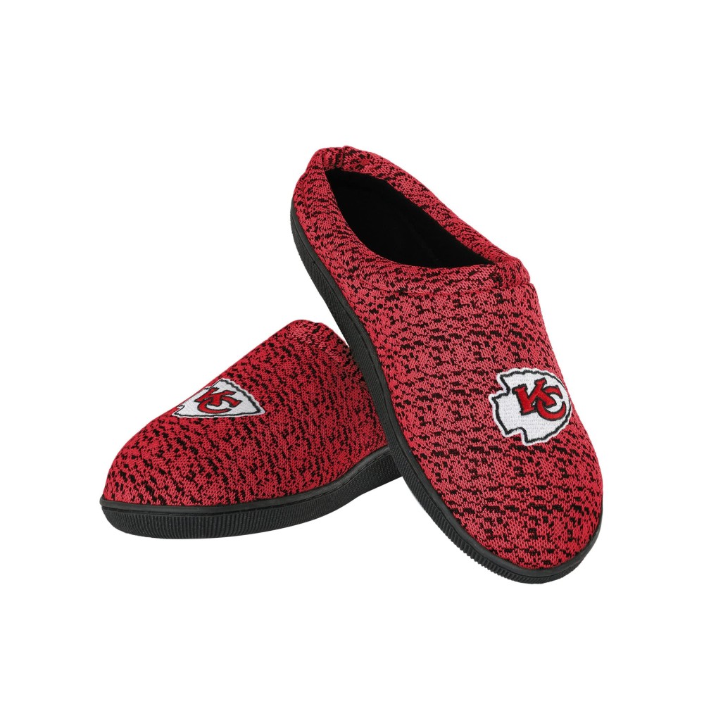 Nfl Kansas City Chiefs Mens Poly Knit Cup Sole Slipper, Team Color, X-Large (13-14)